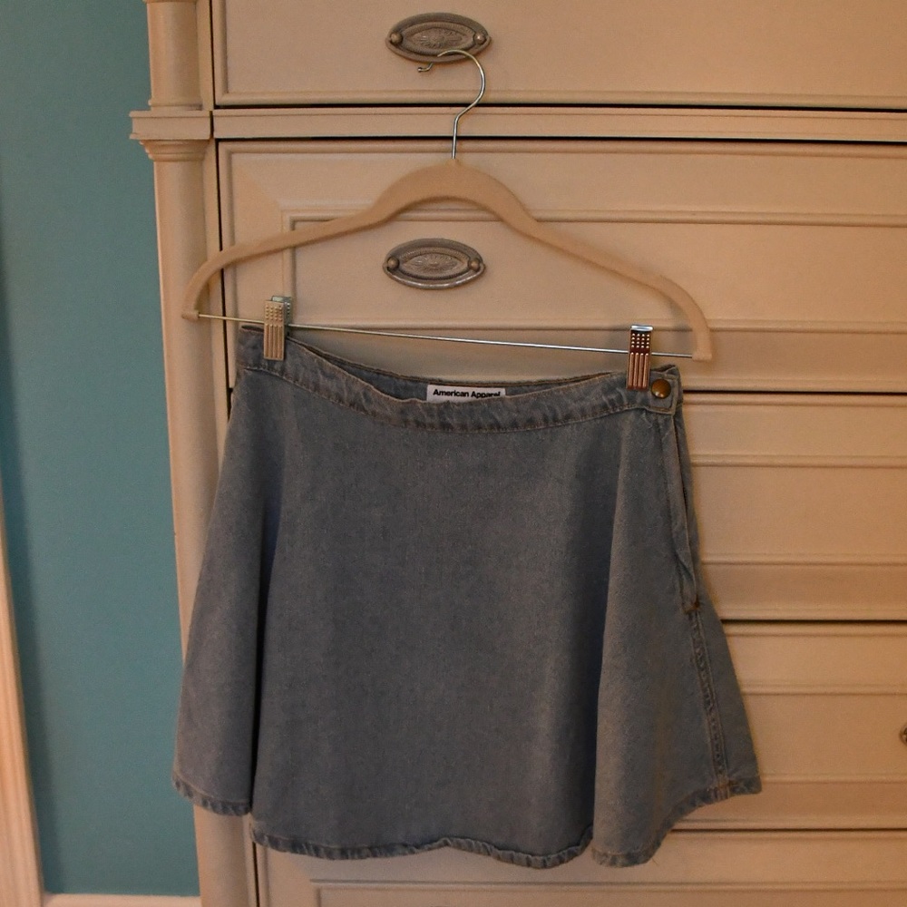 American Apparel Light Denim Circle Skirt